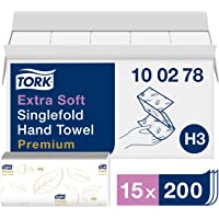Tork 100278 Toallas de mano de papel extra suaves Tork Advanced-Toallas premium plegadas en V- compatibles con el…